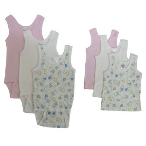 Bambini CS_038S_111AS Bambini Girls Printed Tank Top Variety 6 Pack