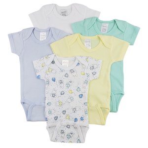 Bambini CS_0269L Bambini Short Sleeve One Piece 5 Pack