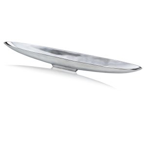 Homeroots.co 373781 47 Contempo Shiny Silver Extra Large Long Boat Tra