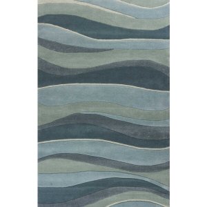 Homeroots.co 353530 2'x4' Wool Ocean Landscapes Accent Rug