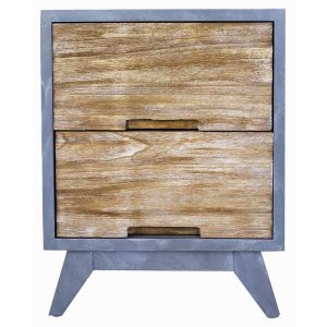 Homeroots.co 319812 20 X 25 X 31 Gray W  Distressed Wood Mdf  Wood Acc