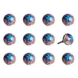 Homeroots.co 358133 1.5 X 1.5 X 1.5 Ceramicmetal Multicolor 12 Pack Kn