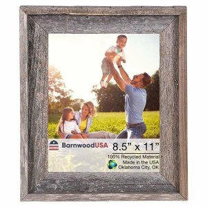 Homeroots.co 379898 8.5 X 11 Natural Weathered Gray Picture Frame