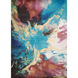 Homeroots.co 370928 22 X 36 Multicolor Olefin  Polyester Accent Rug