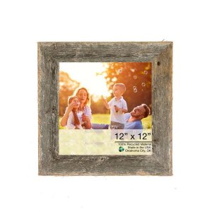 Homeroots.co 380373 15x15 Natural Weathered Grey Picture Frame