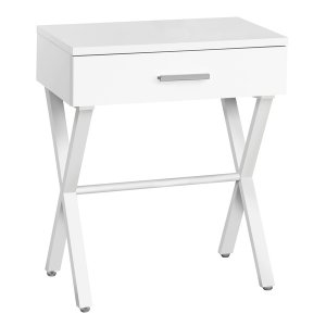 Homeroots.co 366067 18.25 X 12 X 22.25 White Metal Accent Table