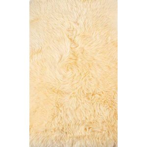 Homeroots.co 376926 Cream New Zealand Natural Shearling  Sheepskin Rug