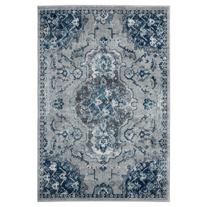 Homeroots.co 366958 22 X 36 Grey Olefin Accent Rug