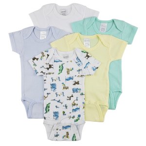 Bambini CS_0270L Bambini Short Sleeve One Piece 5 Pack