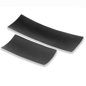 Homeroots.co 354889 6 X 18 X 2 Black Long Trays Set Of 2