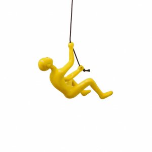 Homeroots.co 358140 6 X 3 X 3 Resin Yellow Climbing Man