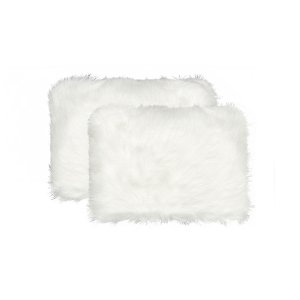 Homeroots.co 317293 12 X 20 X 5 Off White Faux - Pillow 2-pack