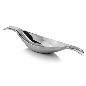 Homeroots.co 373778 8 X 34.5 X 5.5 Silver Aluminum Long Wavy Bowl