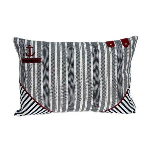 Homeroots.co 334231 20 X 6 X 14 Nautical Blue Pillow Cover With Down I