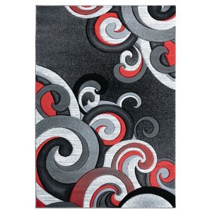 Homeroots.co 367443 31 X 50 Red Olefin  Polypropylene Mat Rug