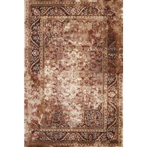 Homeroots.co 369432 22 X 36 Brown Olefin  Polyester Accent Rug