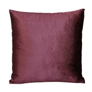 Homeroots.co 373349 Merlot Purple Textured Velvet Square Pillow