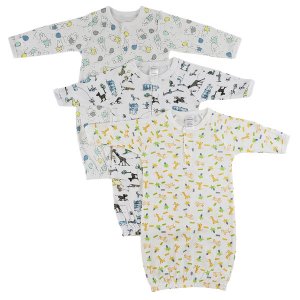 Bambini CS_0083 Bambini Infant Gowns - 3 Pack