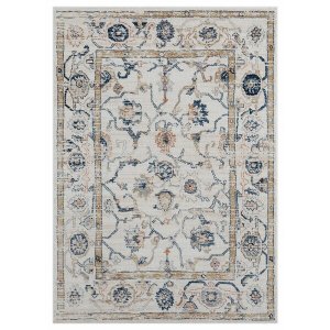 Homeroots.co 368034 23 X 36 Beige Microfiber  Polyester Accent Rug