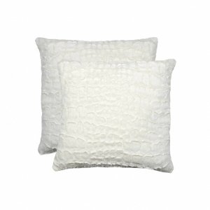 Homeroots.co 317199 18 X 18 X 5 Ivory Mink, Faux - Pillow 2-pack