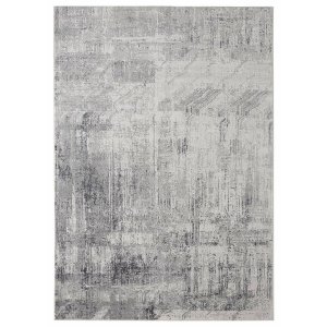 Homeroots.co 366801 36 X 23 Grey Viscose  Polyester Accent Rug