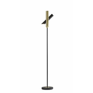 Homeroots.co 372666 13.5  X 13.5  X 68 Black Metal Led Torchiere