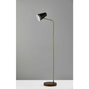 Homeroots.co 372624 Brass Adjustable Floor Lamp With Black Metal Vente