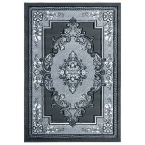 Homeroots.co 367359 31 X 50 Grey Olefin  Polypropylene Mat Rug