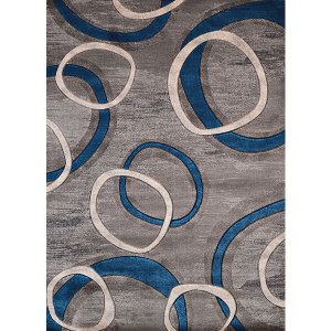 Homeroots.co 368593 31 X 50 Grey Polypropylene Accent Rug