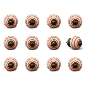 Homeroots.co 358105 1.5 X 1.5 X 1.5 Ceramicmetal Multicolor 12 Pack Kn