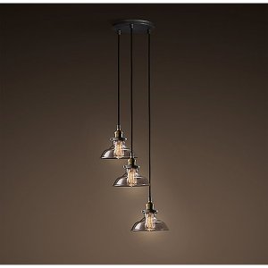 Homeroots.co 241829 Lulu Adjustable Cord 3-light Clear Glass Edison La