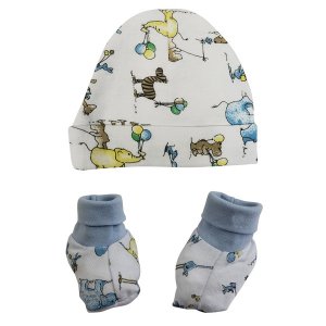 Bambini 030_Animal Baby Cap And Bootie Set