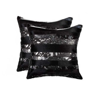 Homeroots.co 316941 18 X 18 X 5 Gold And Black - Pillow 2-pack