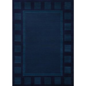 Homeroots.co 369604 22 X 36 Navy Polypropylene Accent Rug