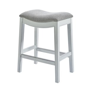 Homeroots.co 380062 Counter Height Saddle Style Counter Stool With Gre