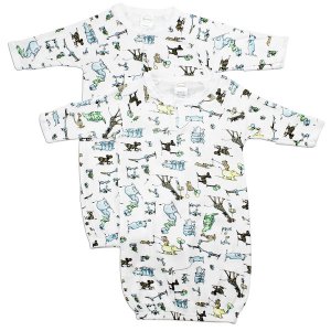 Bambini 911U Bambini Boys Print Infant Gowns - 2 Pack