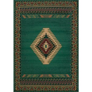 Homeroots.co 369544 22 X 36 Light Green Polypropylene Accent Rug