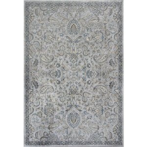 Homeroots.co 353488 2'x4'  Viscose Silver Or  Blue Accent Rug