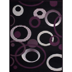 Homeroots.co 368786 33 X 39 Plum Polypropyelene Accent Rug