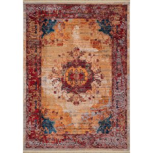 Homeroots.co 369923 31 X 51 Garnet Polyester Mat Rug