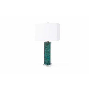 Homeroots.co 376265 Set Of 2 Green Mother Of Pearl Coastal Table Lamp