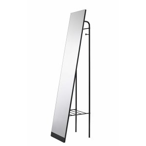 Homeroots.co 372971 11.75 X 14.25 X 58 Black  Floor Mirror