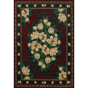 Homeroots.co 369619 22 X 36 Burgundy Polypropylene Accent Rug