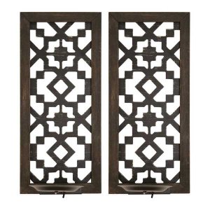 Homeroots.co 373286 S 2 Black Laser Cut Sconces