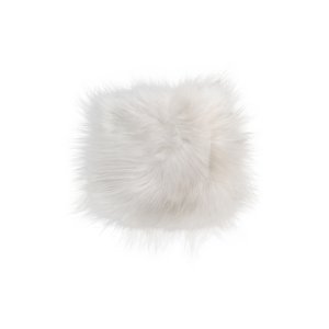 Homeroots.co 294265 Natural Sheepskin White Square Super Soft Chair Pa