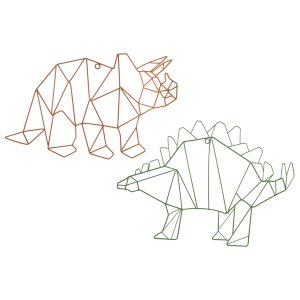 Homeroots.co 376602 Dinosaurs Metal Wall Decor