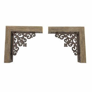 Homeroots.co 379889 Set Of 2 Weathered Gray Corbels