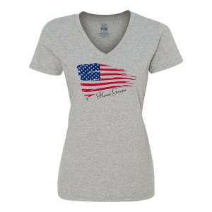 Bad HOMVXLGR Home Grown America Ladies Tee Xlarge