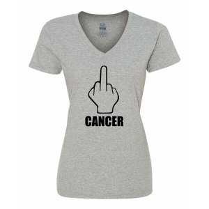 Bad FCAVMEGR Fuck Cancer Ladies Shirt  Medium