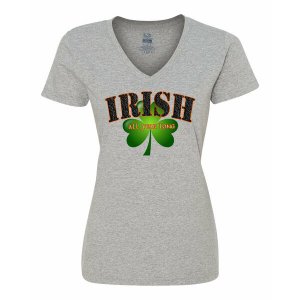 Bad IRIVXLGR Irish All Year Long Ladies Tee  Xlarge